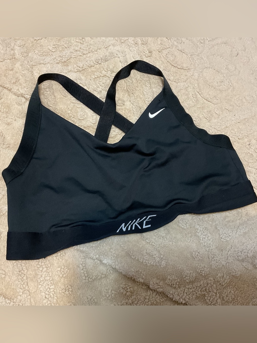 Nike Black Athletic Sports Bra Size XL